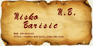 Miško Barišić vizit kartica